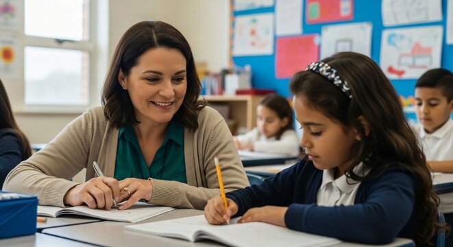 Teaching Profession Spotlighted in Compassionate Moment of Personalized Instruction and Student Growth