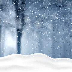 christmas background with defocussed wintry landscape 2811
