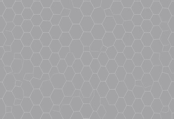 Fototapeta premium Abstract grey hexagon pattern seamless background, honeycomb design vector illustration, digital, wallpaper