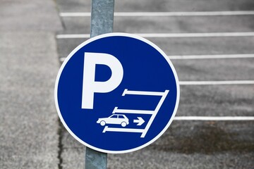 Reverse parking only sign at work	