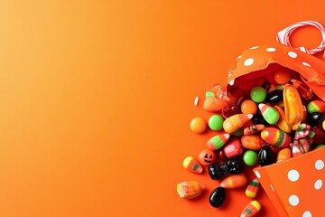 Variety of homemade gingerbread cookies with Halloween designs arranged on a dark background