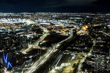 Melbourne Skyline at Night in Australia