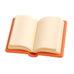 3D Open Book Illustration Icon