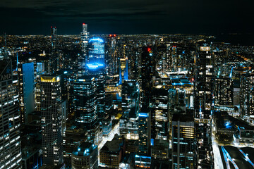 Melbourne Skyline at Night in Australia