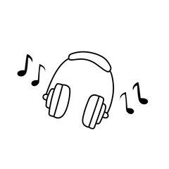 doodle music headphone