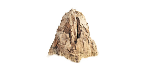 Termite Mound. Natural Architecture And Ecosystem Engineering Isolated On Transparent Background