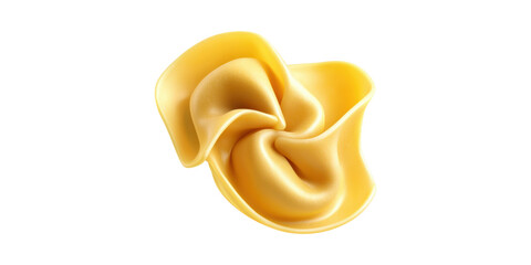 Yellow Silk Fabric Swirl. Elegant Textile Design And Fashion Concept Isolated On Transparent Background