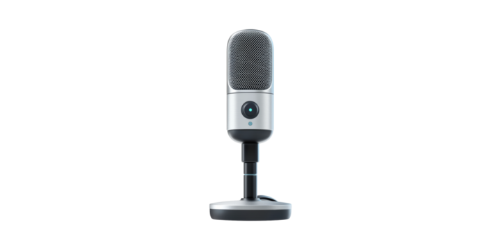 Modern Usb Microphone Stand. Ideal For Podcasting, Streaming, And Professional Audio Recording Isolated On Transparent Background