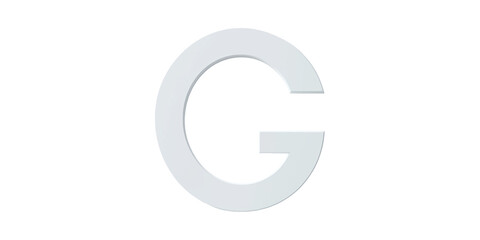 Fototapeta premium 3D Letter G. Typography And Design Element For Branding Isolated On Transparent Background