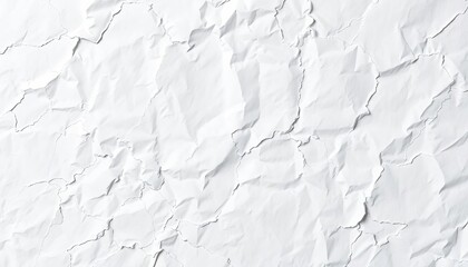 Obraz premium Wrinkled white paper texture, creases and shadows, ideal for design overlays, shadow, detail