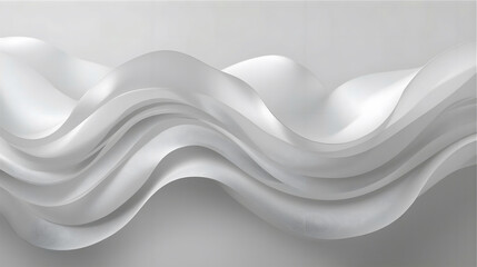 Obraz premium Soft White Layers of Flowing Fabric Creating Elegant Curves