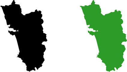 Fototapeta premium Goa Map Design Illustration
