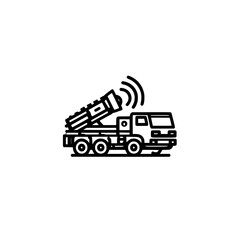 Military war truck icon vector illustration representing army vehicle transport and battlefield support