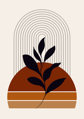 Abstract background with a mid century modern art design 0605