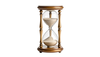 Timeless Elegance: Decorative Hourglass on a white background