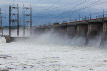 Hydroelectric power plant on the Volga