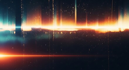 Dramatic light leak effect with scratches and dust overlay for artistic appeal