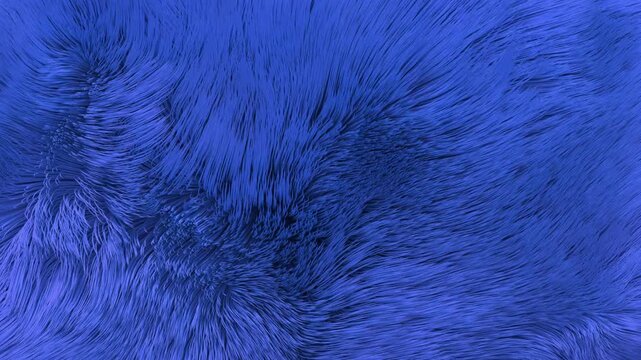 blue 3D fur loop animation waving in the wind. Great for romantic, dreamy, and playful abstract visuals.