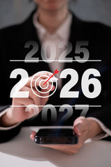 Businessman 2026 startup direction plan goal strategy marketing growth development future...