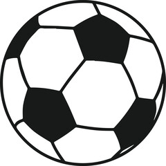 Obraz premium Classic black and white soccer ball illustration
