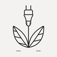 Line icon sustainability power