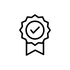 Approved icon symbol for apps and websites. Certified Medal Icon