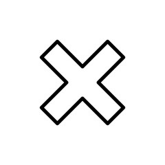 Obraz premium Close icon symbol for apps and websites. Delete sign and symbol. cross sign