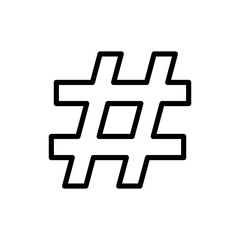 Obraz premium Hashtag icon symbol for apps and websites. hashtag sign and symbol