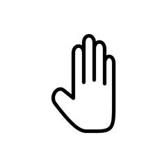 Obraz premium Hand icon symbol for apps and websites. hand sign and symbol. palm
