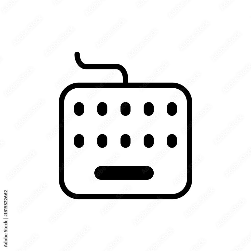 Aufkleber keyboard icon symbol for apps and websites. keyboard sign and symbol