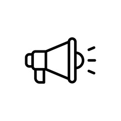 Megaphone icon symbol for apps and websites. Loudspeaker sign and symbol