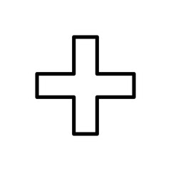 Fototapeta premium Plus icon symbol for apps and websites. Add plus sign and symbol