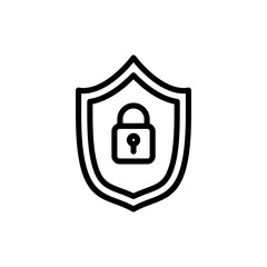 Security icon symbol for apps and websites. protection icon. privacy. vpn