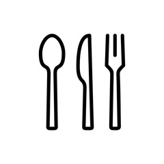 spoon and fork icon symbol for apps and websites. spoon, fork and knife icon vector. restaurant sign and symbol