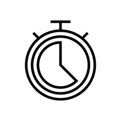 Stopwatch icon symbol for apps and websites. Timer sign and symbol. Countdown icon. Period of time