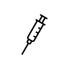 Syringe icon symbol for apps and websites. injection sign and symbol.vaccine icon