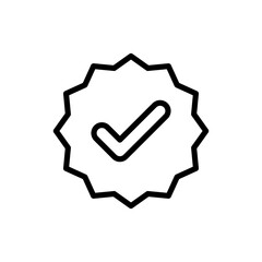 verified icon symbol for apps and websites. verification check mark. approved icon