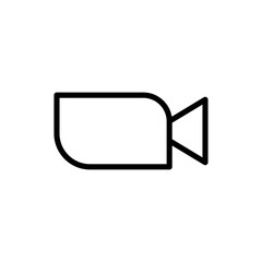 Video icon symbol for apps and websites. video camera sign and symbol. movie sign. cinema