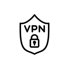 Vpn icon symbol for apps and websites. Private network sign and symbol. virtual private network icon.