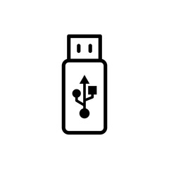 Usb icon symbol for apps and websites. usb charging. Flash disk sign and symbol. flash drive sign.