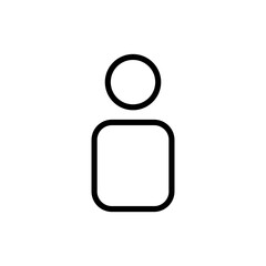 User icon symbol for apps and websites. person sign and symbol. people icon.