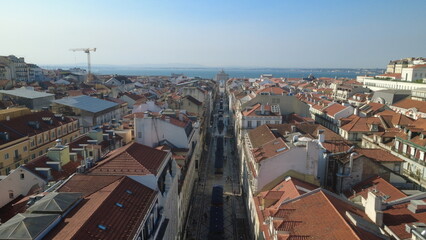vista aérea Baixa de Lisboa Portugal