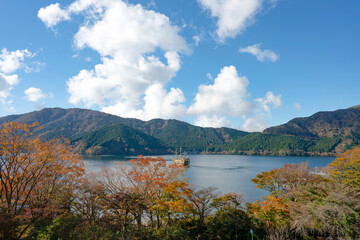 lake in the mountains in Japan