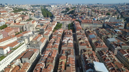 vista aérea Baixa de Lisboa Portugal