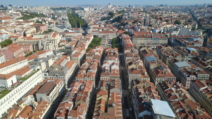 vista aérea Baixa de Lisboa Portugal