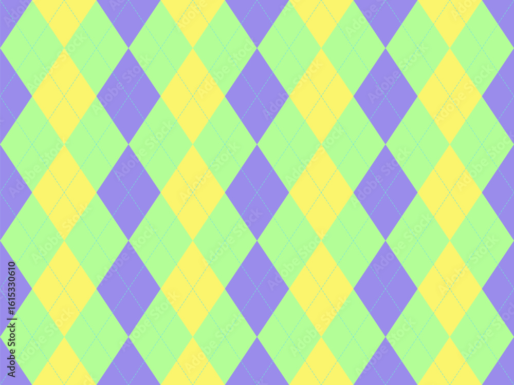 Poster vibrant pastel argyle pattern background. perfect for websites, presentations, or adding a touch of 