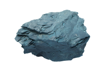 a rock with a blue patt on it