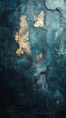 Textured Wall with Teal and Gold Paint Chips