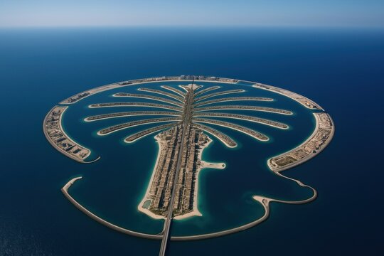 Aerial View of Palm Jumeirah in Dubai A Coastal Marvel