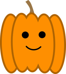 Happy cute pumpkin with smile